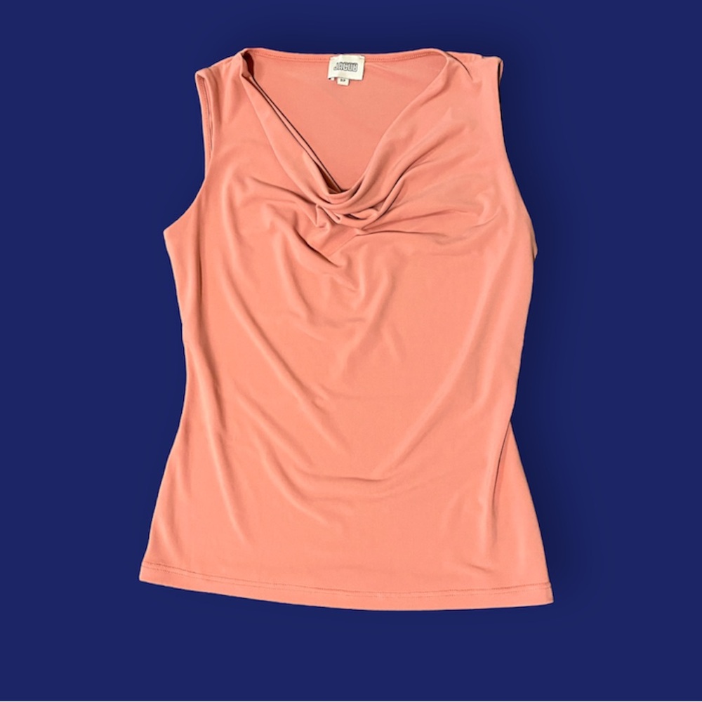 Blush Pink Vintage Cowl Neck Top
